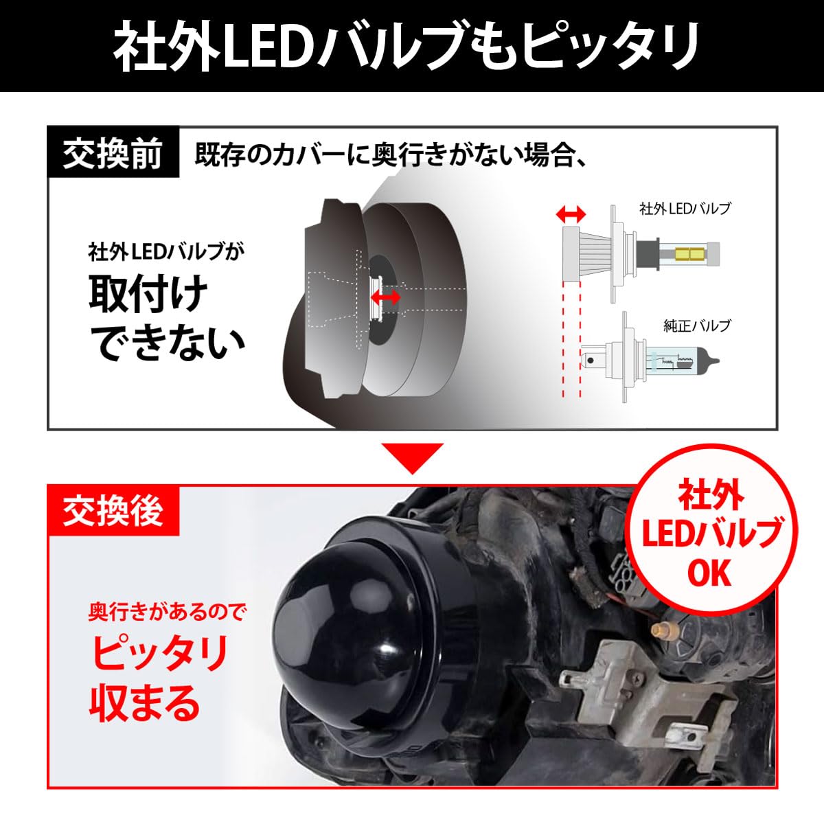Amazon | ゴムカバー 汎用 内径 85mm 2個セット 車 バイク ヘッド